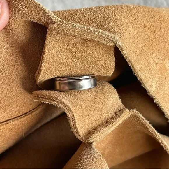 MAURIZIO TAIUTI Suede Leather Tan Color Hobo Bag - Picture 10 of 13